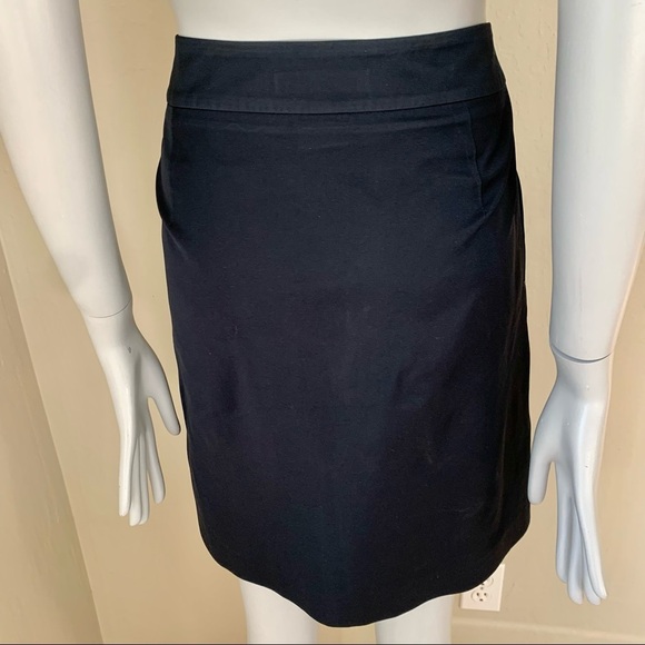 MAXMARA Weekend Pleated A-Line Skirt Navy Blue - Picture 12 of 15